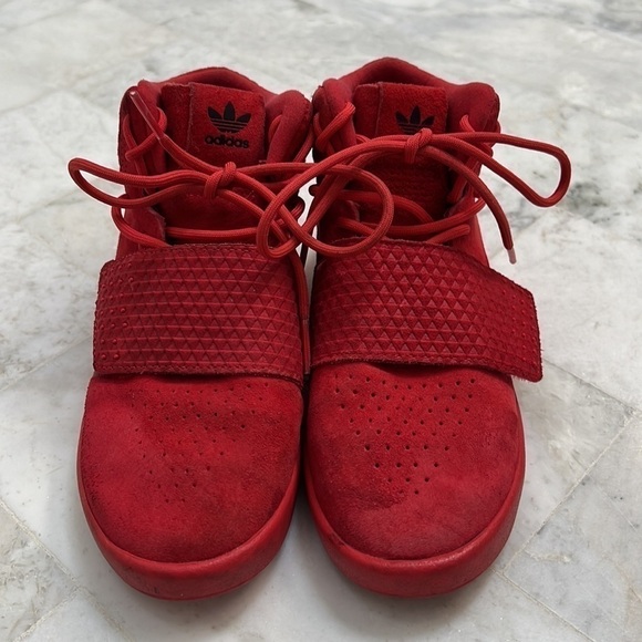 adidas Tubular Invader J 'Triple Red' , size 13.5. - Picture 2 of 6